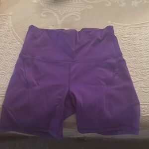 Lulu Lemon Purple biker shorts